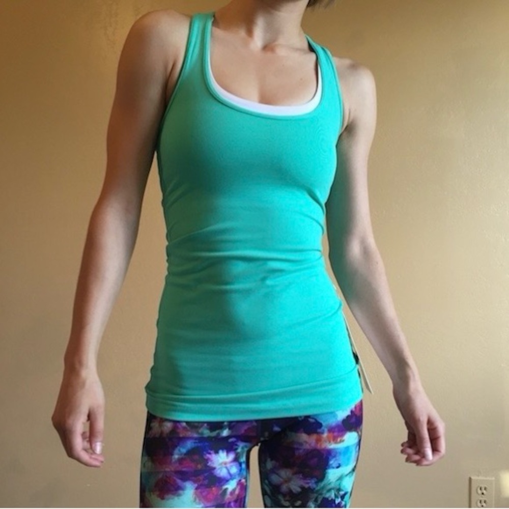 Lululemon cool racerback tank Bali breeze size 8